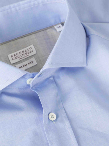Brunello Cucinelli Hombre Barcelona Camisa de Vestir color Azul Celeste sku 531-006566 02 - Foto 3