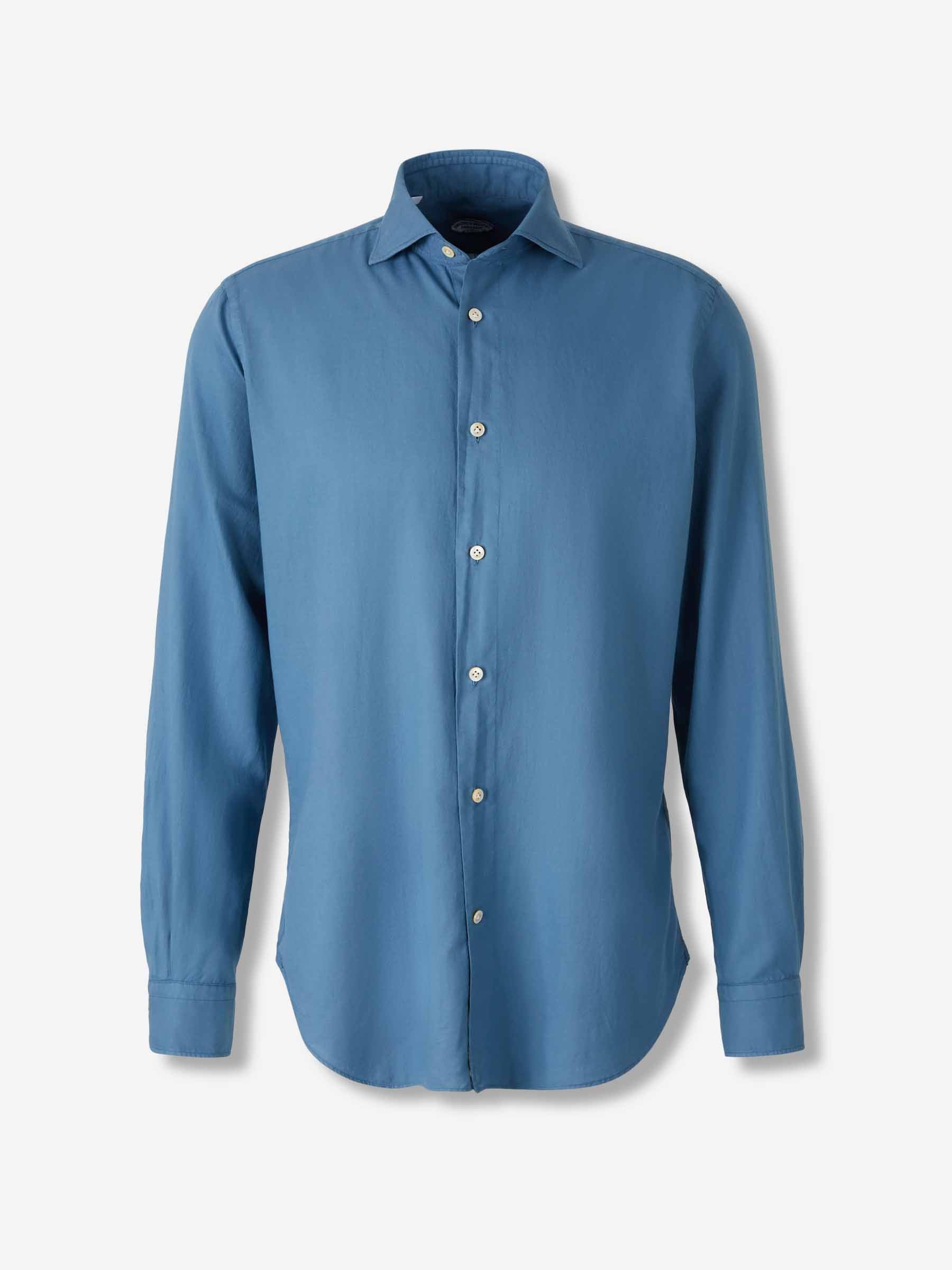 Vincenzo di Ruggiero Hombre Barcelona Camisa de Vestir Lisa color Azul sku 531-006570 01 - Foto 1