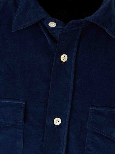 Vincenzo di Ruggiero Hombre Barcelona Camisa Micro Pana color Azul Marino sku 531-006571 01 - Foto 3