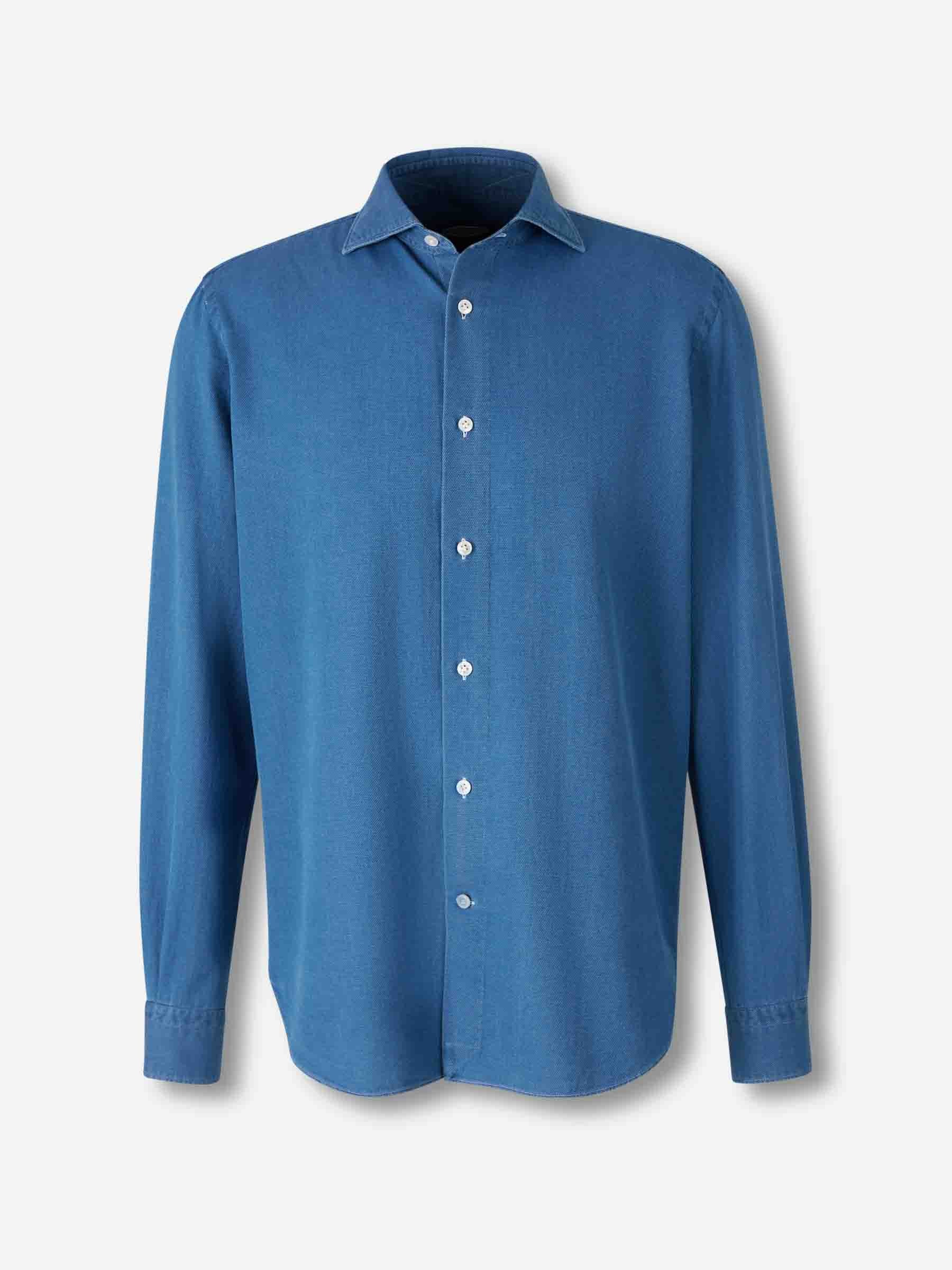 Vincenzo di Ruggiero Hombre Barcelona Camisa Vestir color Azul Marino sku 531-006573 02 - Foto 1