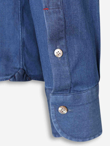Santa Eulalia Hombre Barcelona Camisa Lisa Denim color Azul Denim sku 531-006578 01 - Foto 4