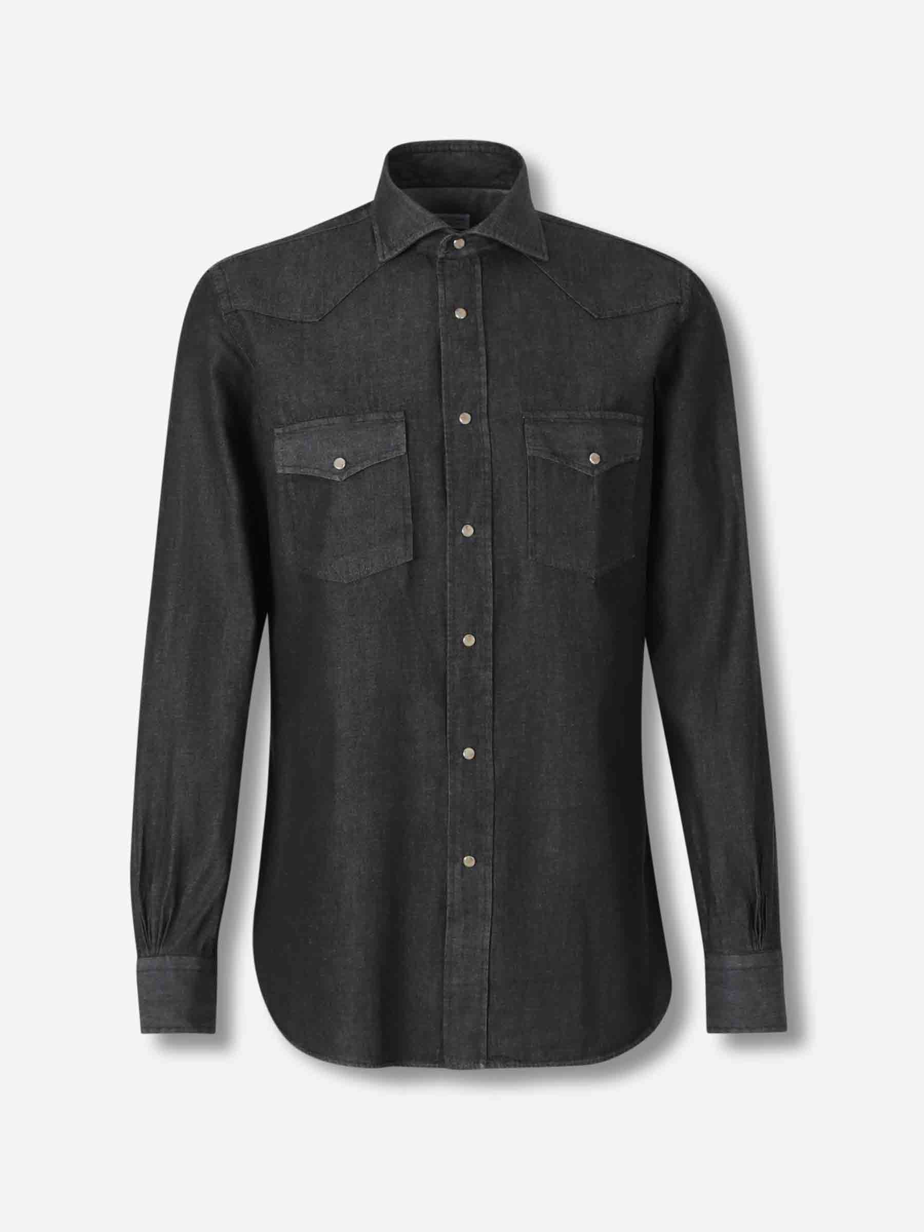 Santa Eulalia Hombre Barcelona Camisa Lisa Western color Azul Denim sku 531-006579 01 - Foto 1