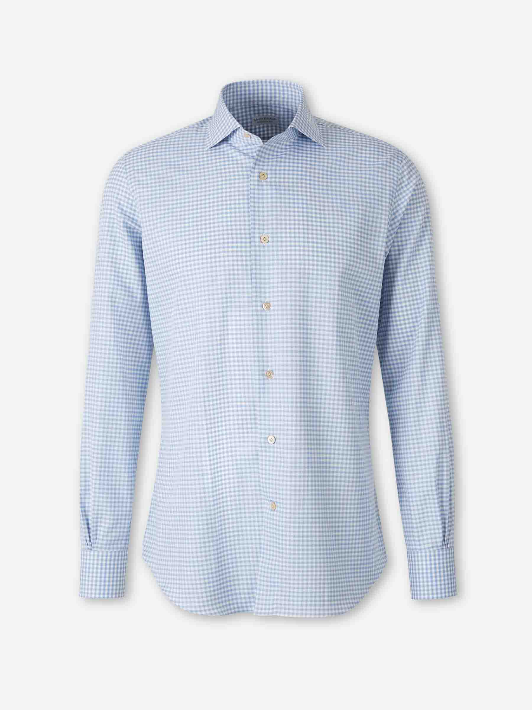 Santa Eulalia Hombre Barcelona Camisa Cuadros Algodón color Azul Celeste sku 531-006582 01 - Foto 1