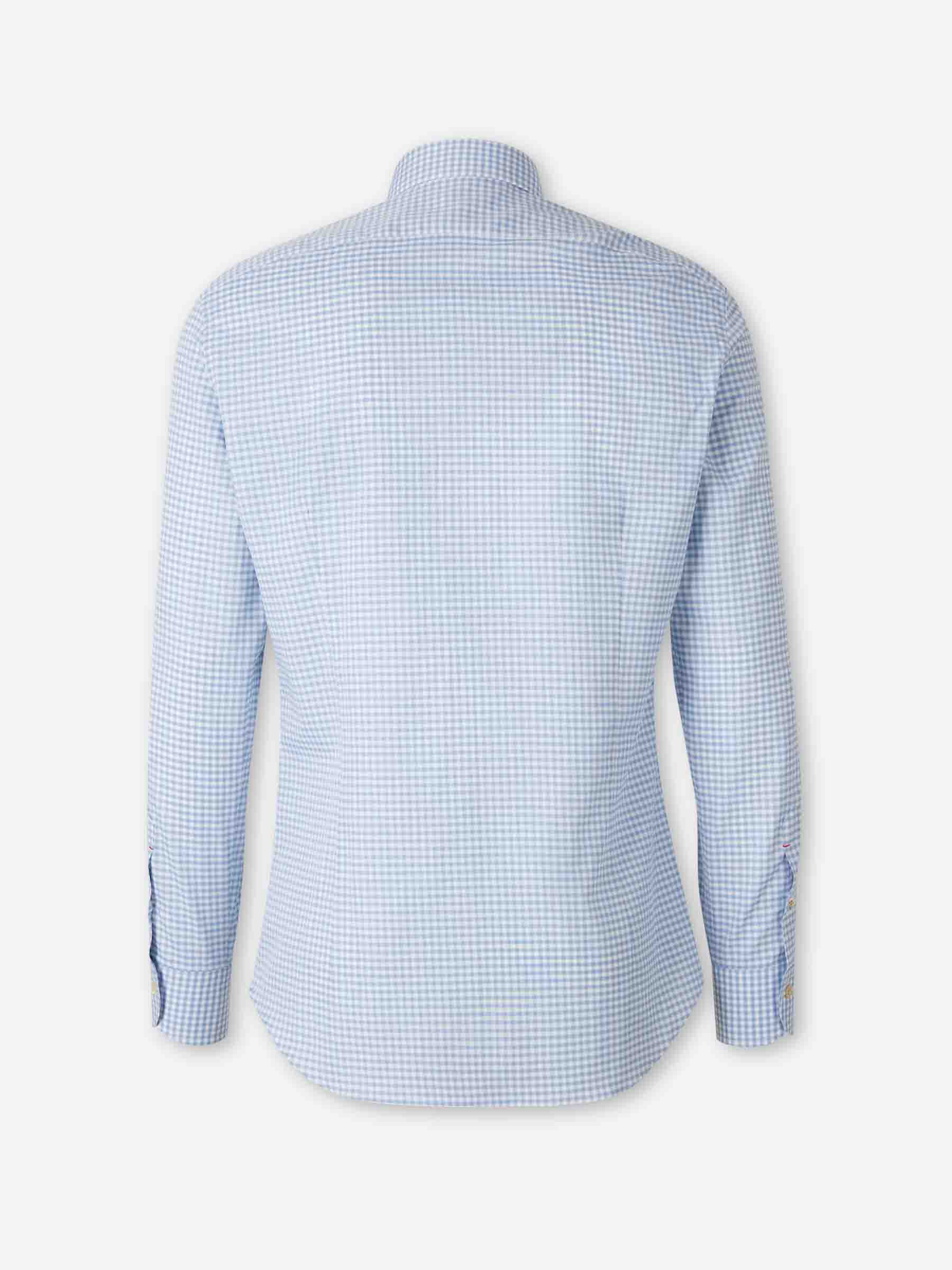 Santa Eulalia Hombre Barcelona Camisa Cuadros Algodón color Azul Celeste sku 531-006582 01 - Foto 2