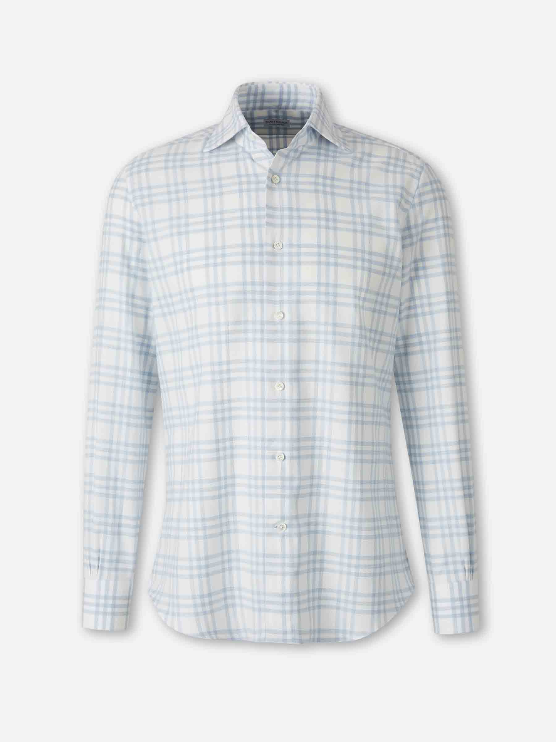 Santa Eulalia Hombre Barcelona Camisa Cuadros Algodón color Azul Celeste sku 531-006585 01 - Foto 1