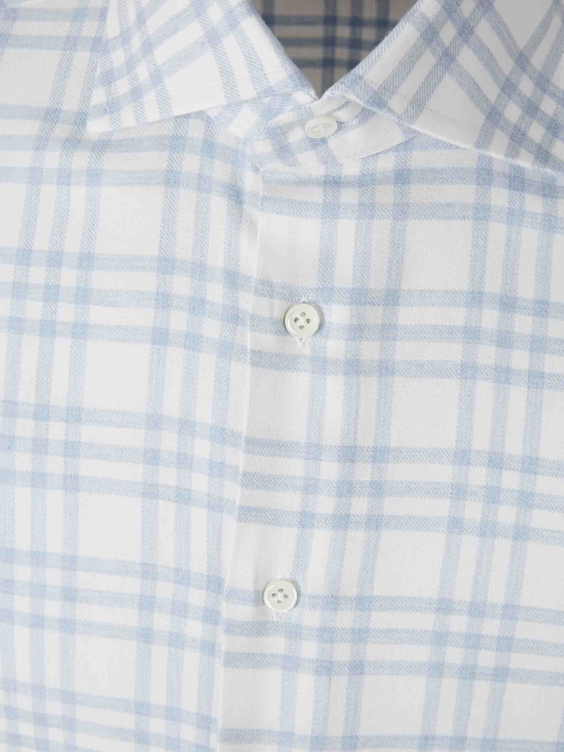 Santa Eulalia Hombre Barcelona Camisa Cuadros Algodón color Azul Celeste sku 531-006585 01 - Foto 2