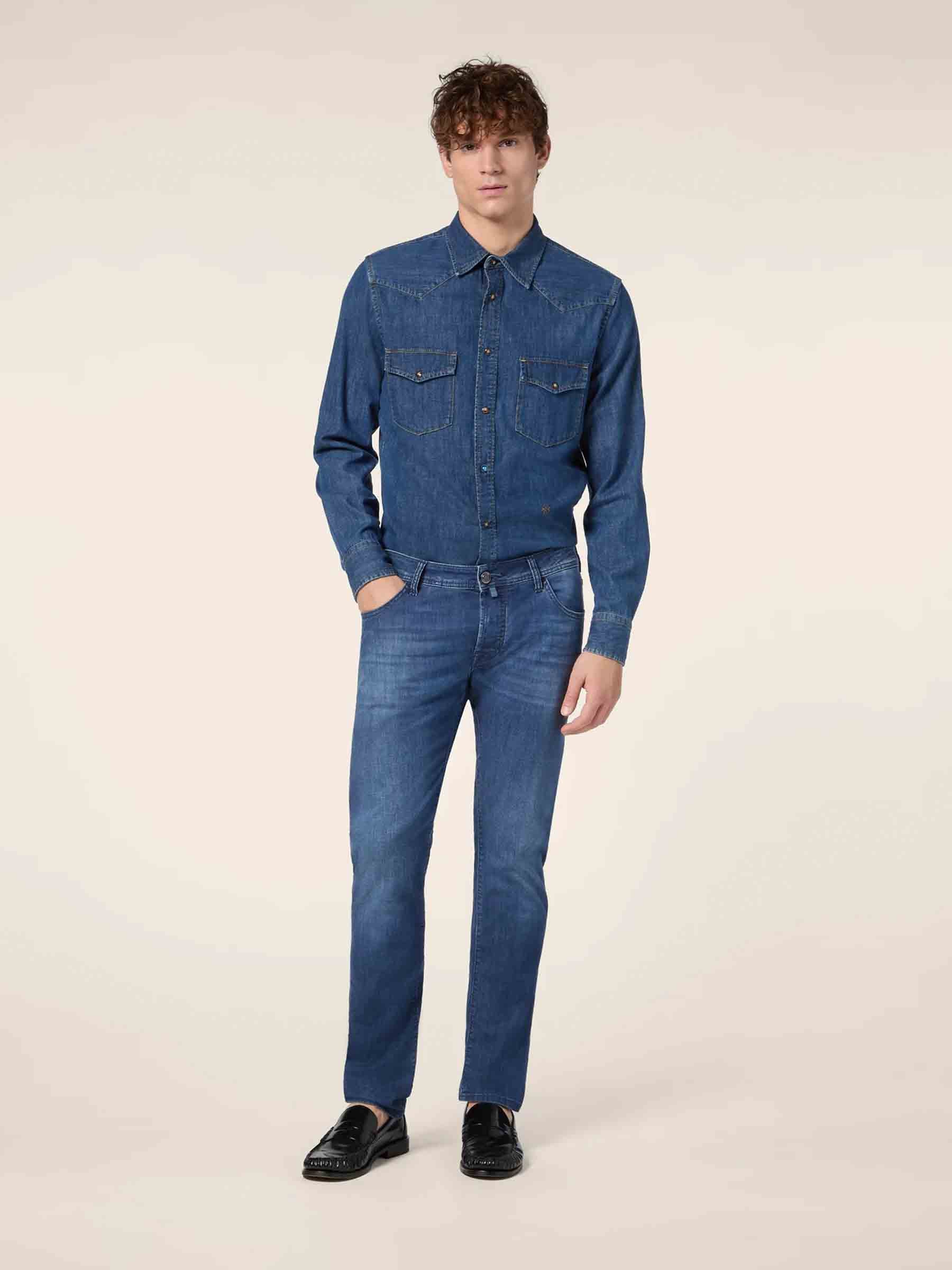 Jacob Cohën Hombre Barcelona Camisa Bolsillos Denim color Azul Denim sku 531-006587 01 - Foto 2