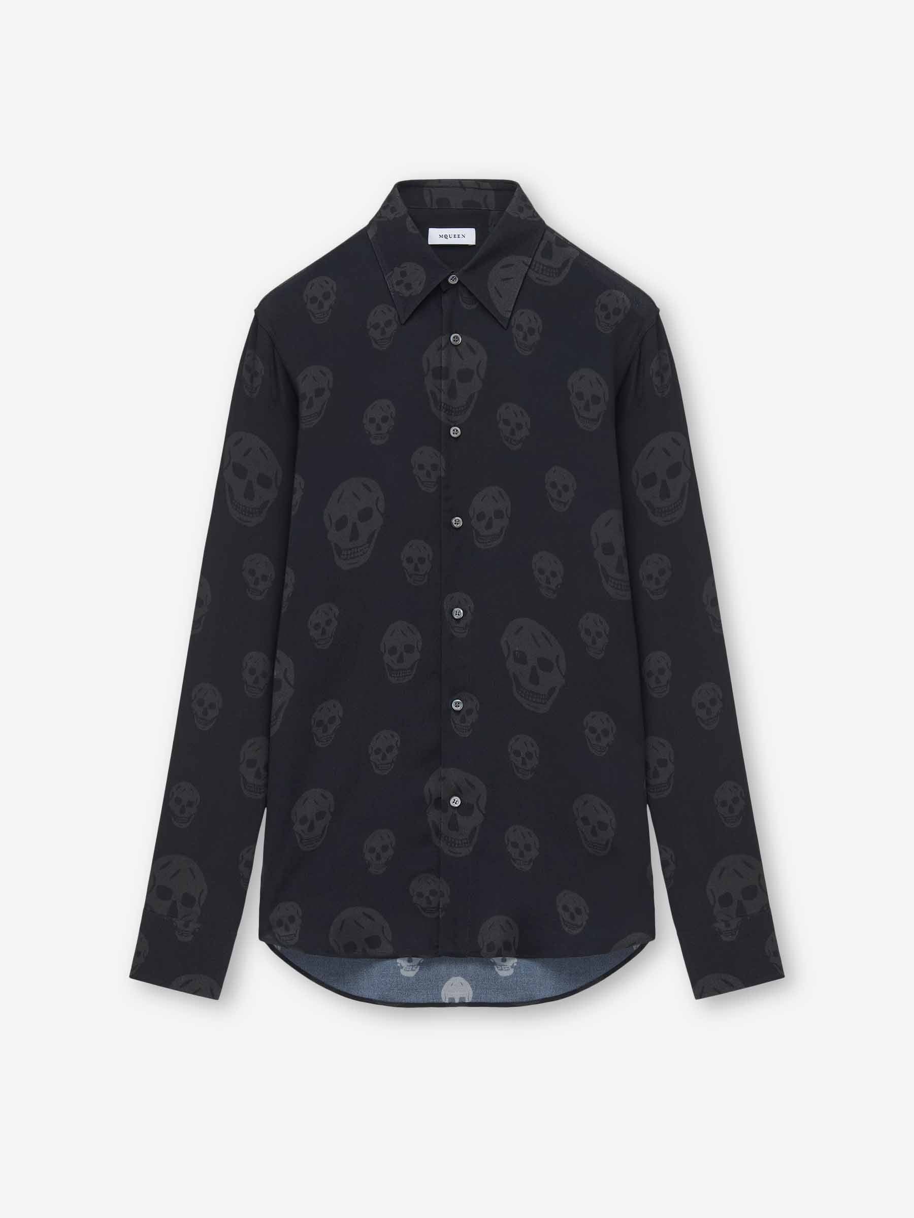 Alexander McQueen Hombre Barcelona Camisa Skull Print color Negro sku 531-006593 01 - Foto 1