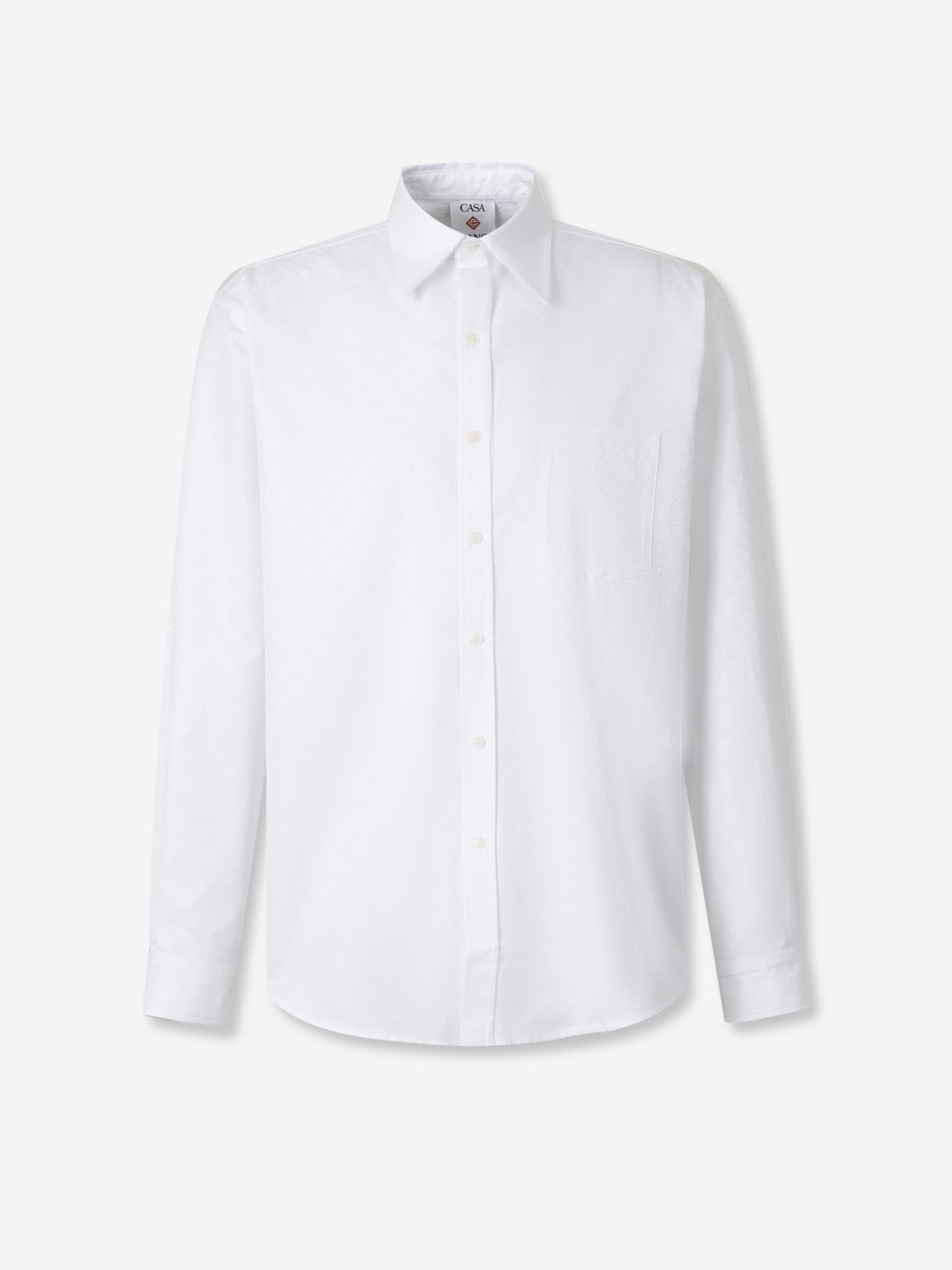 Casablanca Hombre Barcelona Camisa Monograma Jacquard color Blanco sku 531-006596 01 - Foto 1
