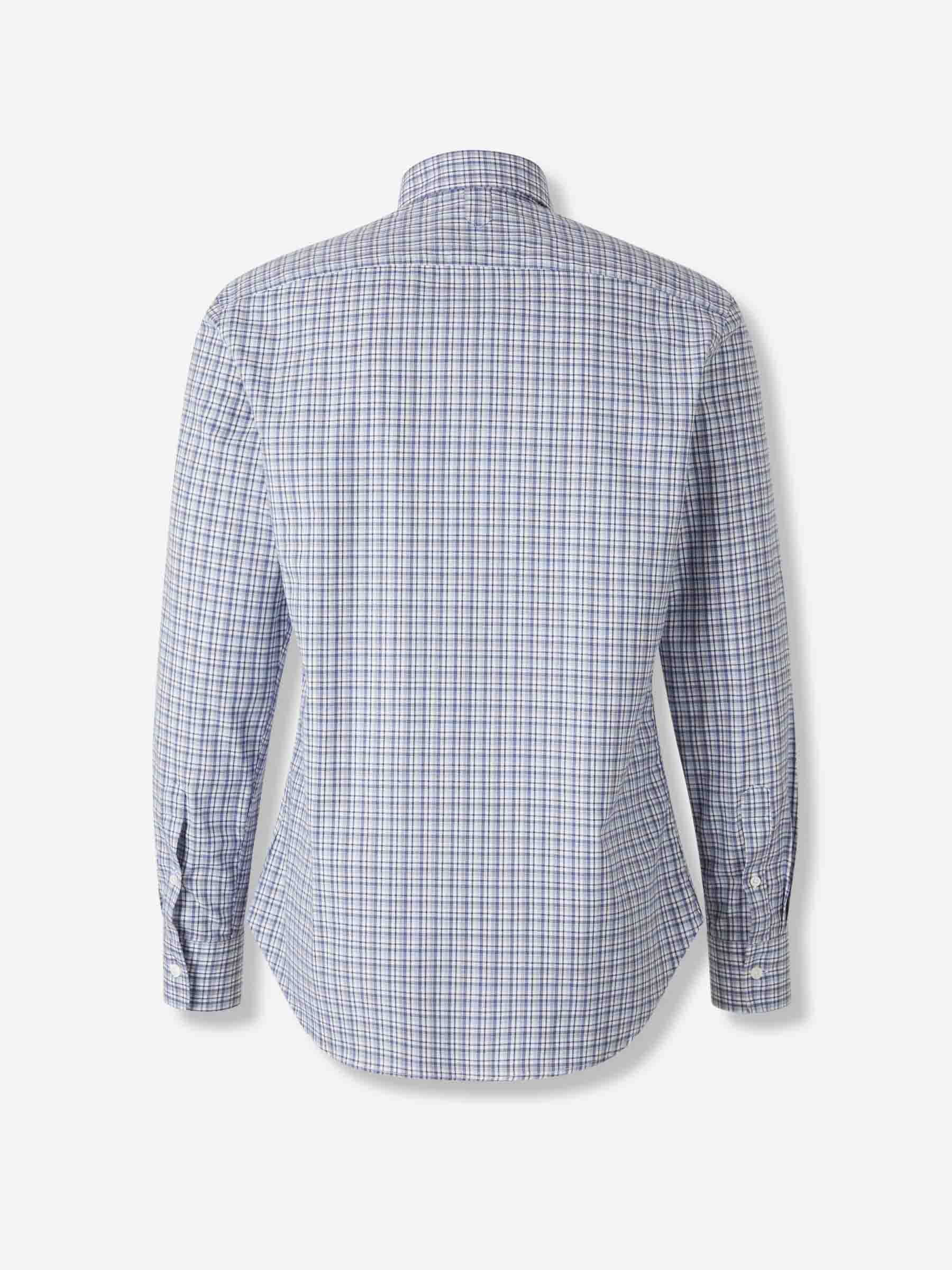 Canali Hombre Barcelona Camisa Motivo Cuadros color Azul sku 531-006602 01 - Foto 2