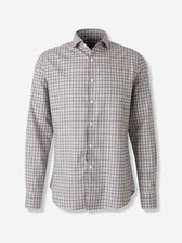 Canali Hombre Barcelona Camisa Motivo Cuadros color Burdeos sku 531-006602 02 - Foto 1