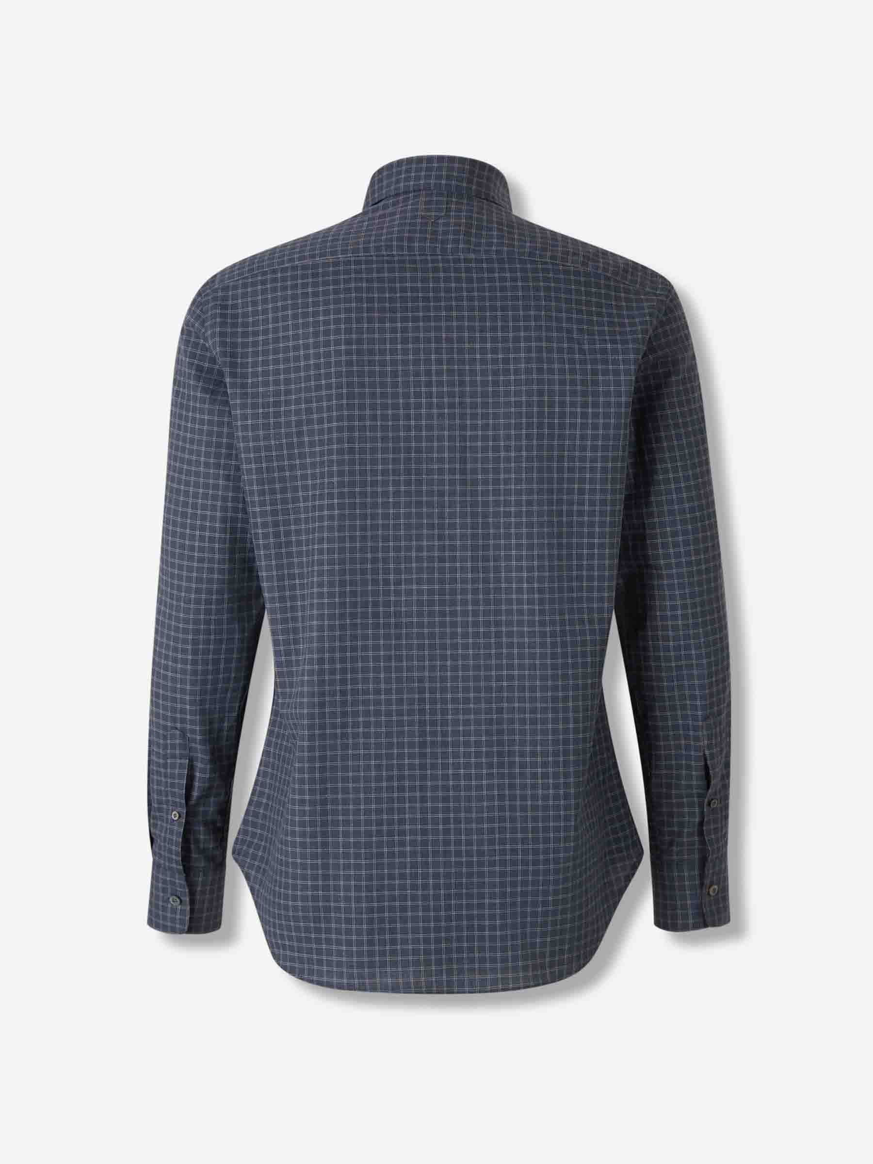 Canali Hombre Barcelona Camisa Motivo Cuadros color Gris Antracita sku 531-006603 01 - Foto 2