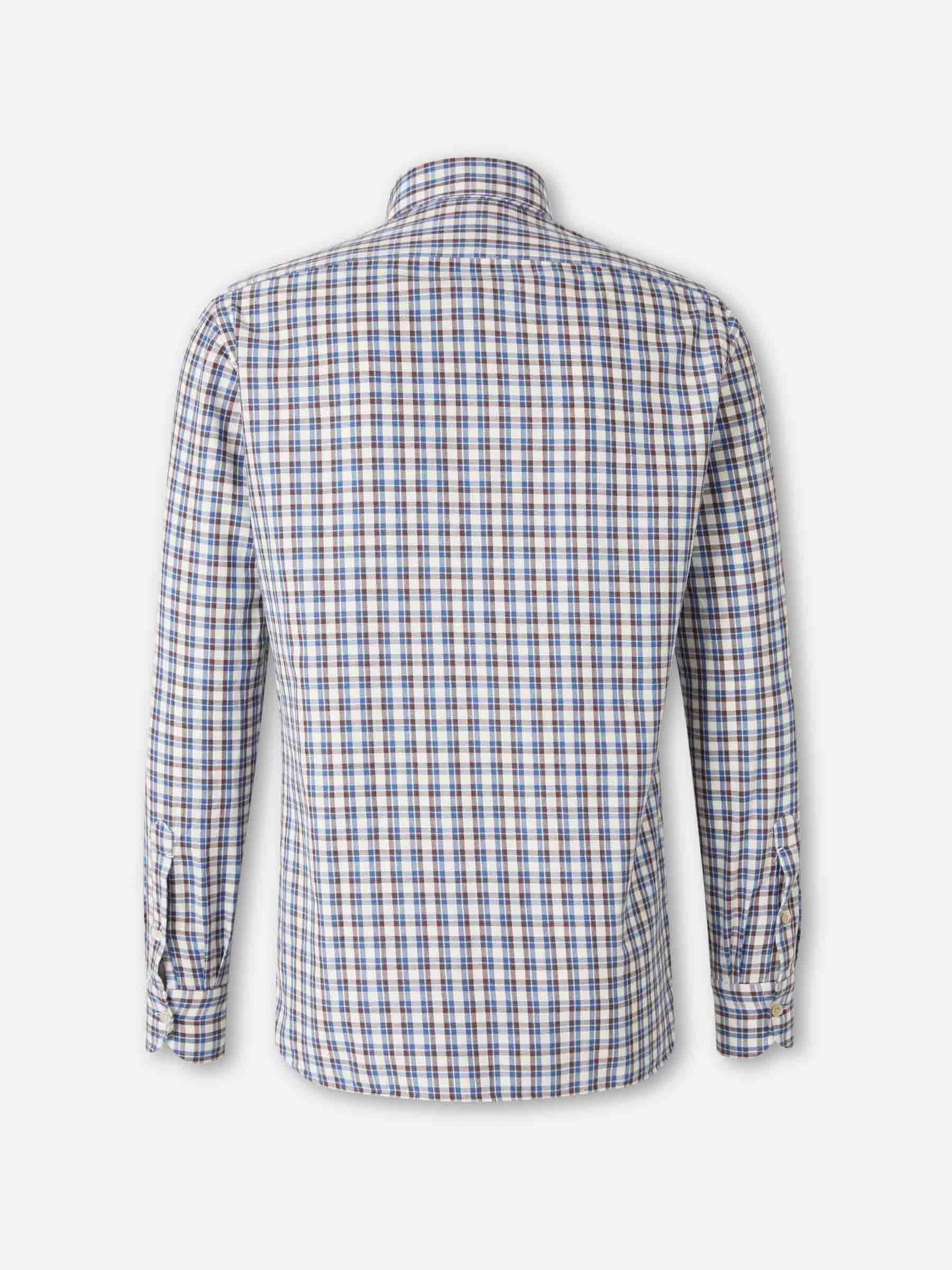 Borrelli Hombre Barcelona Camisa Motivo Cuadros color Azul sku 531-006605 01 - Foto 2