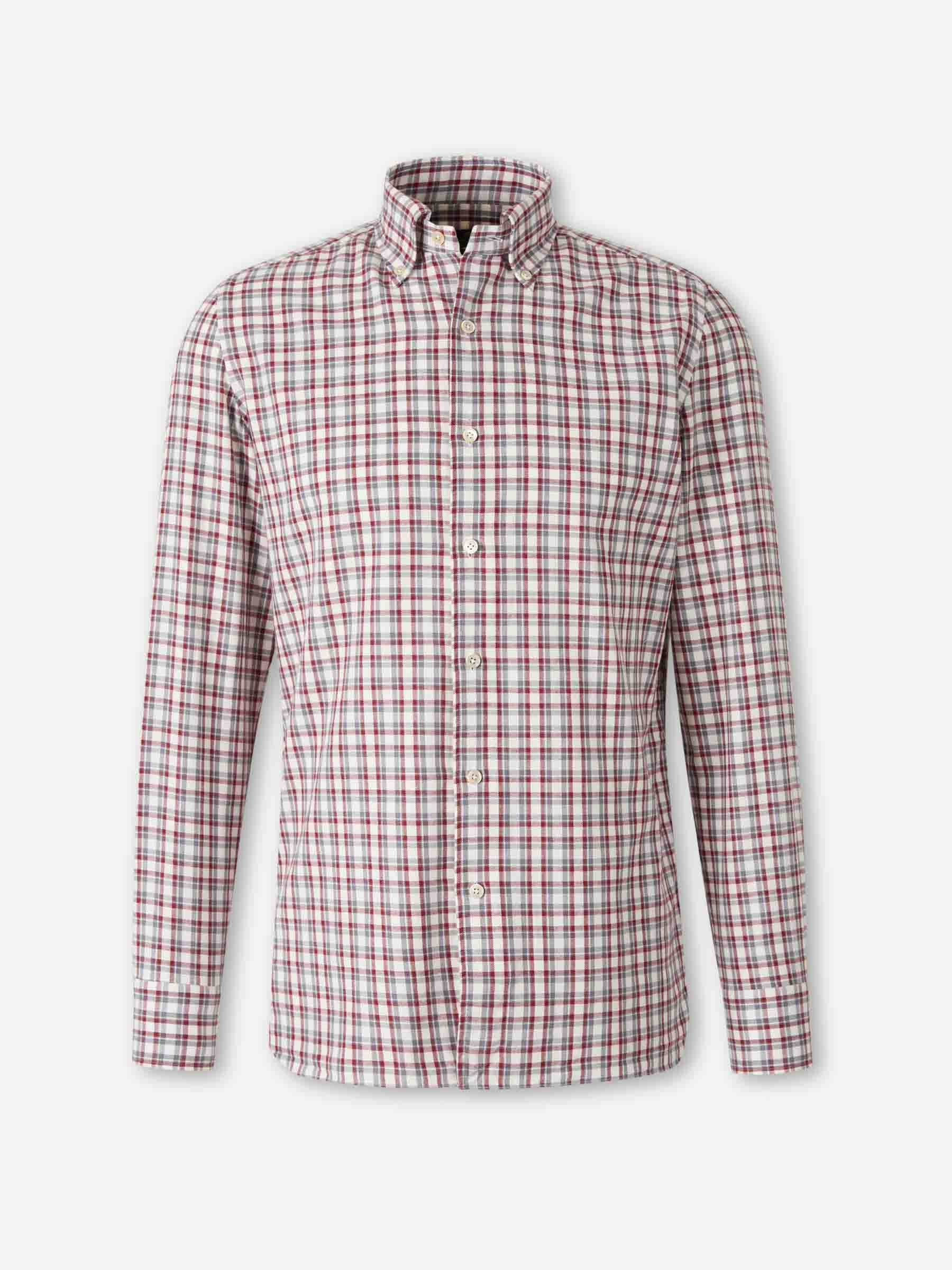 Borrelli Hombre Barcelona Camisa Motivo Cuadros color Crema sku 531-006605 02 - Foto 1