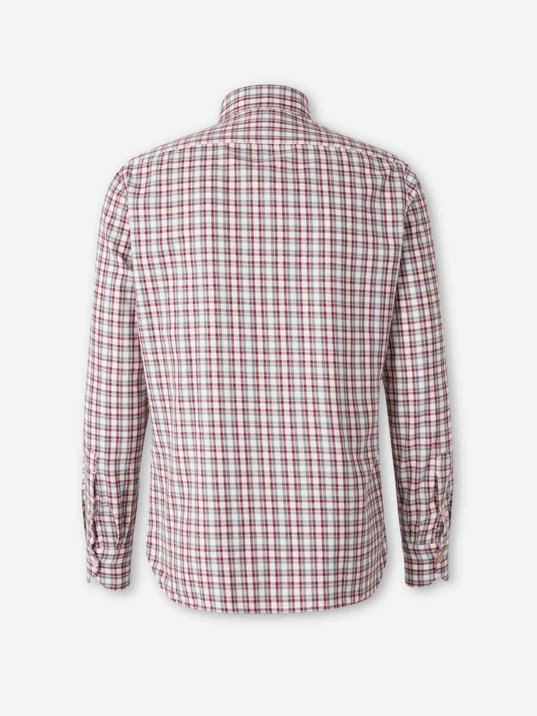 Borrelli Hombre Barcelona Camisa Motivo Cuadros color Crema sku 531-006605 02 - Foto 2
