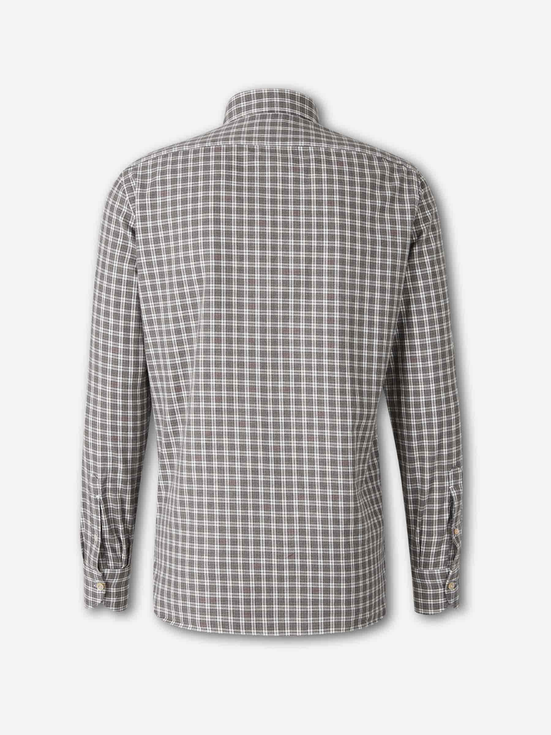 Borrelli Hombre Barcelona Camisa Motivo Cuadros color Burdeos sku 531-006606 01 - Foto 2