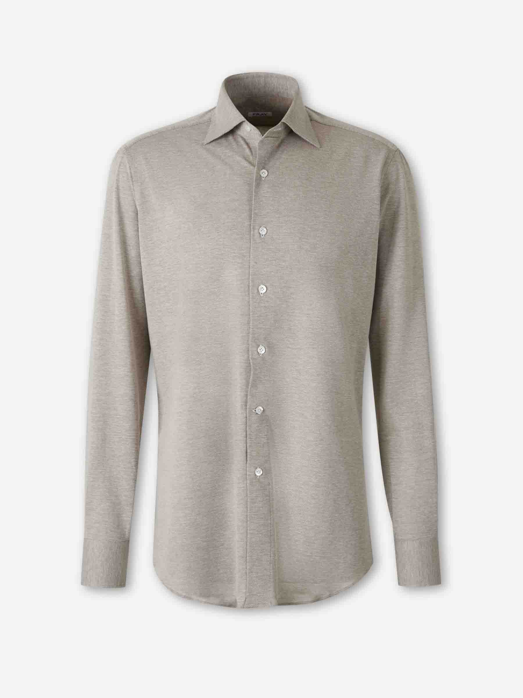 Fray Hombre Barcelona Camisa Gabriel Punto color Taupe sku 531-006608 01 - Foto 1