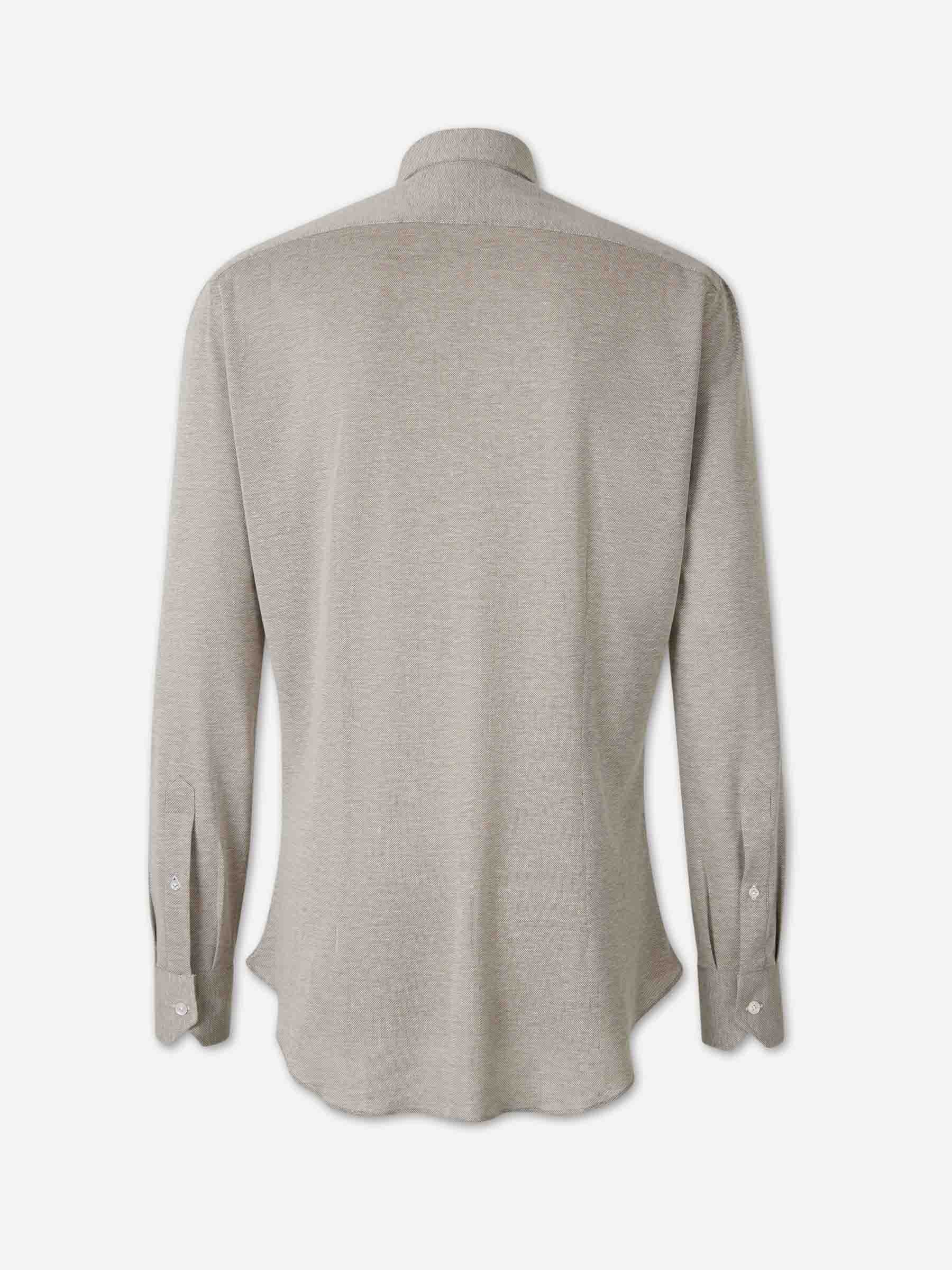 Fray Hombre Barcelona Camisa Gabriel Punto color Taupe sku 531-006608 01 - Foto 2