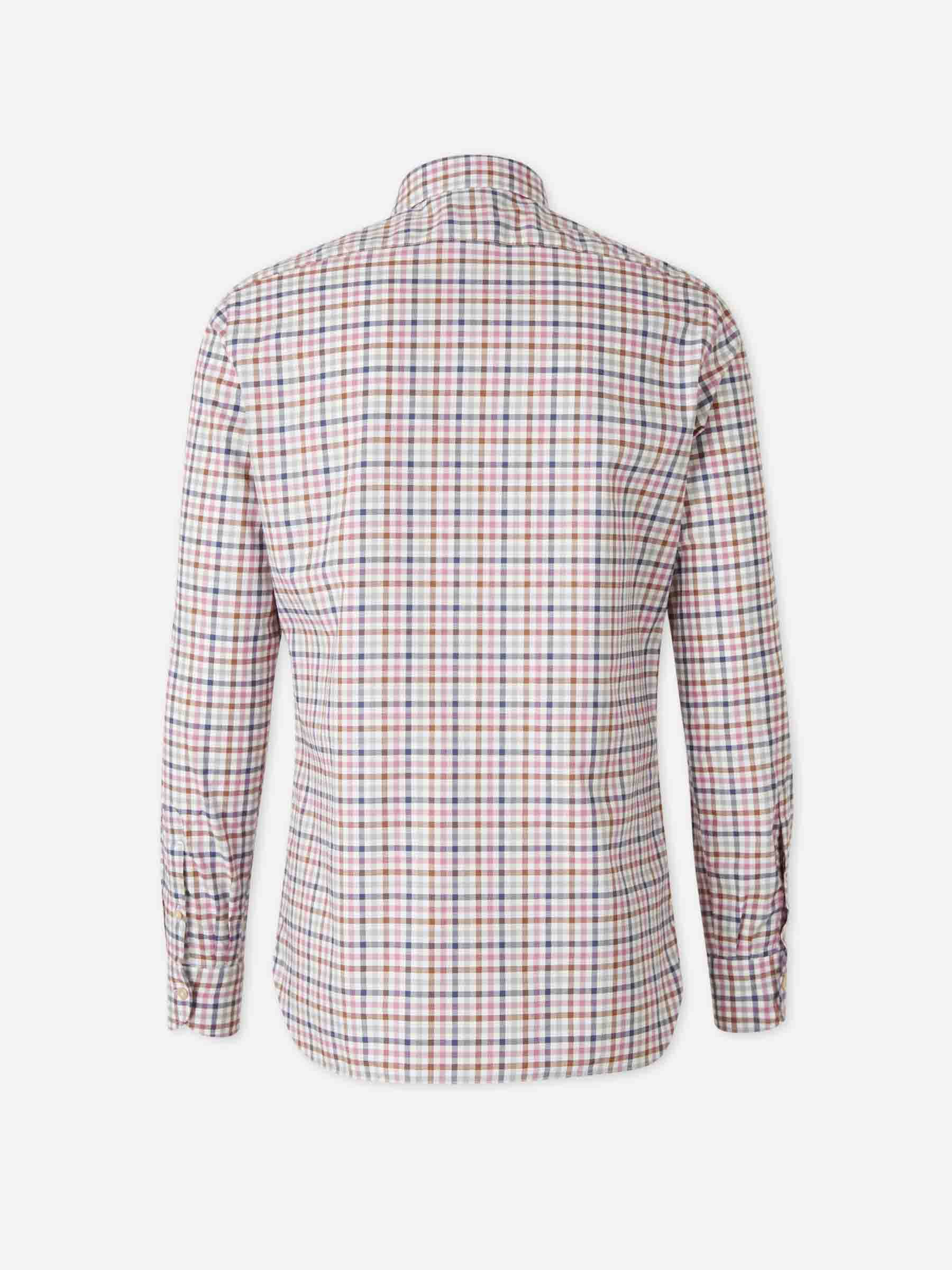 Borrelli Hombre Barcelona Camisa Motivo Cuadros color Violeta sku 531-006610 01 - Foto 2