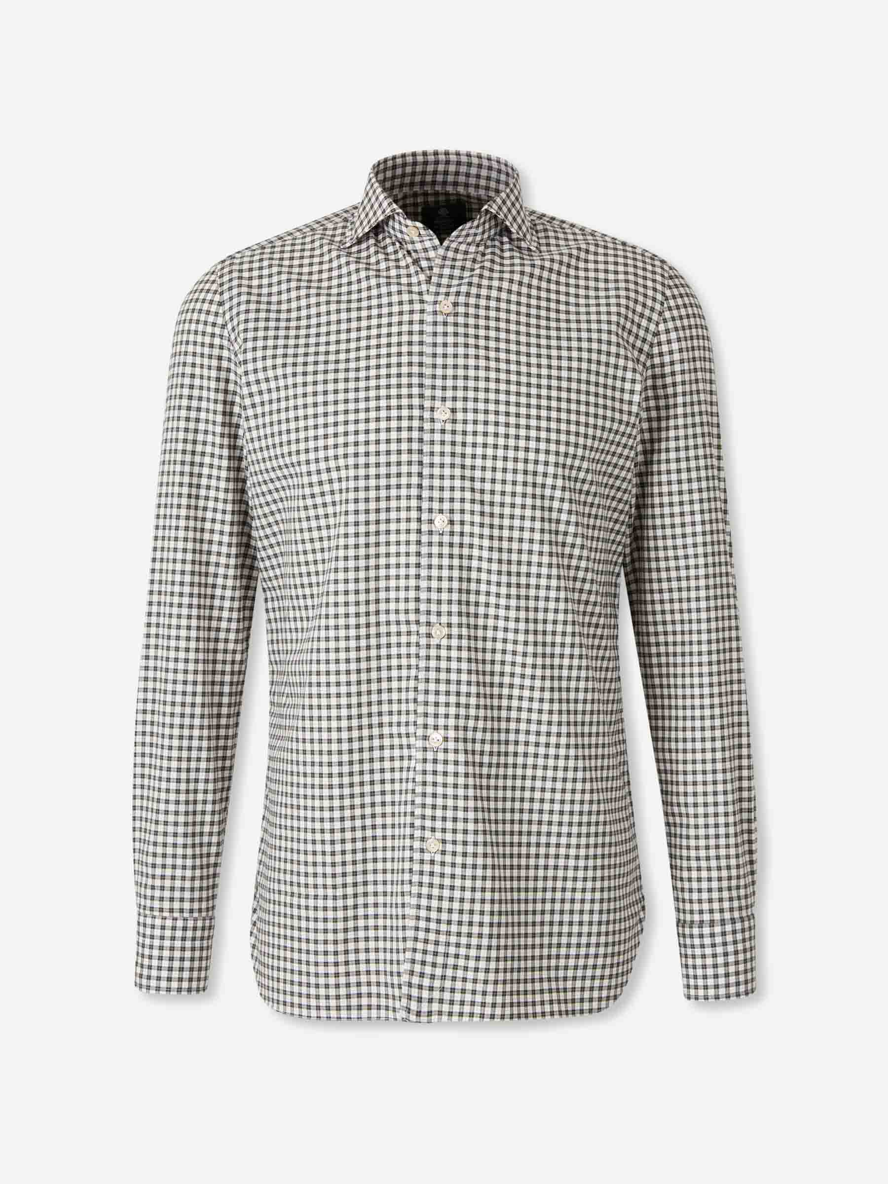 Borrelli Hombre Barcelona Camisa Cuadros Algodón color Verde Jungla sku 531-006610 02 - Foto 1