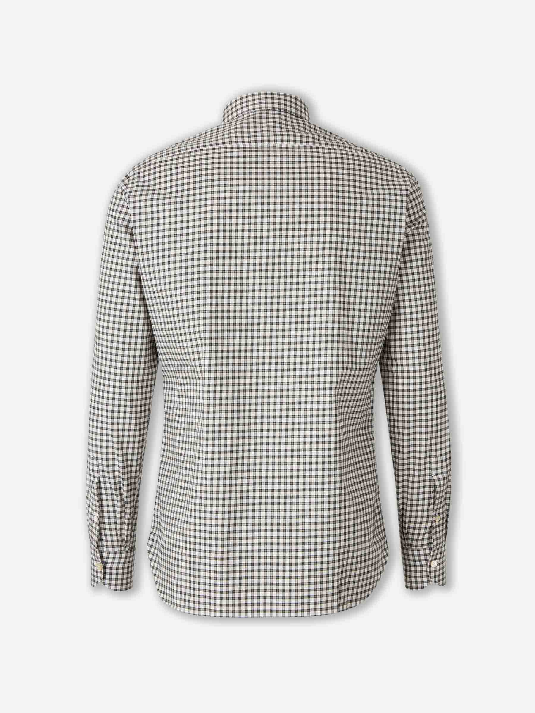 Borrelli Hombre Barcelona Camisa Cuadros Algodón color Verde Jungla sku 531-006610 02 - Foto 2