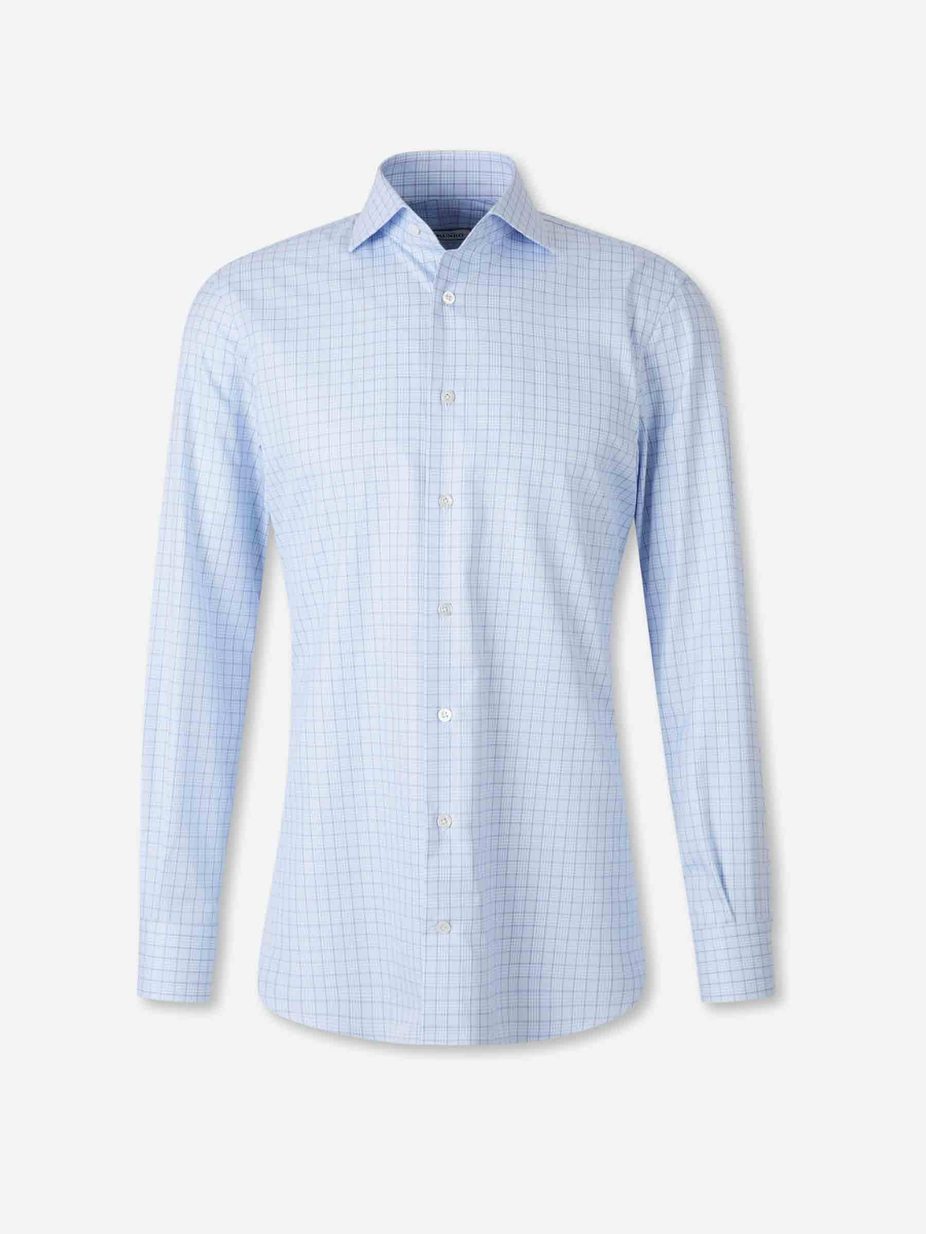 Atelier Munro Hombre Barcelona Camisa Motivo Cuadros color Azul Celeste sku 531-006617 01 - Foto 1