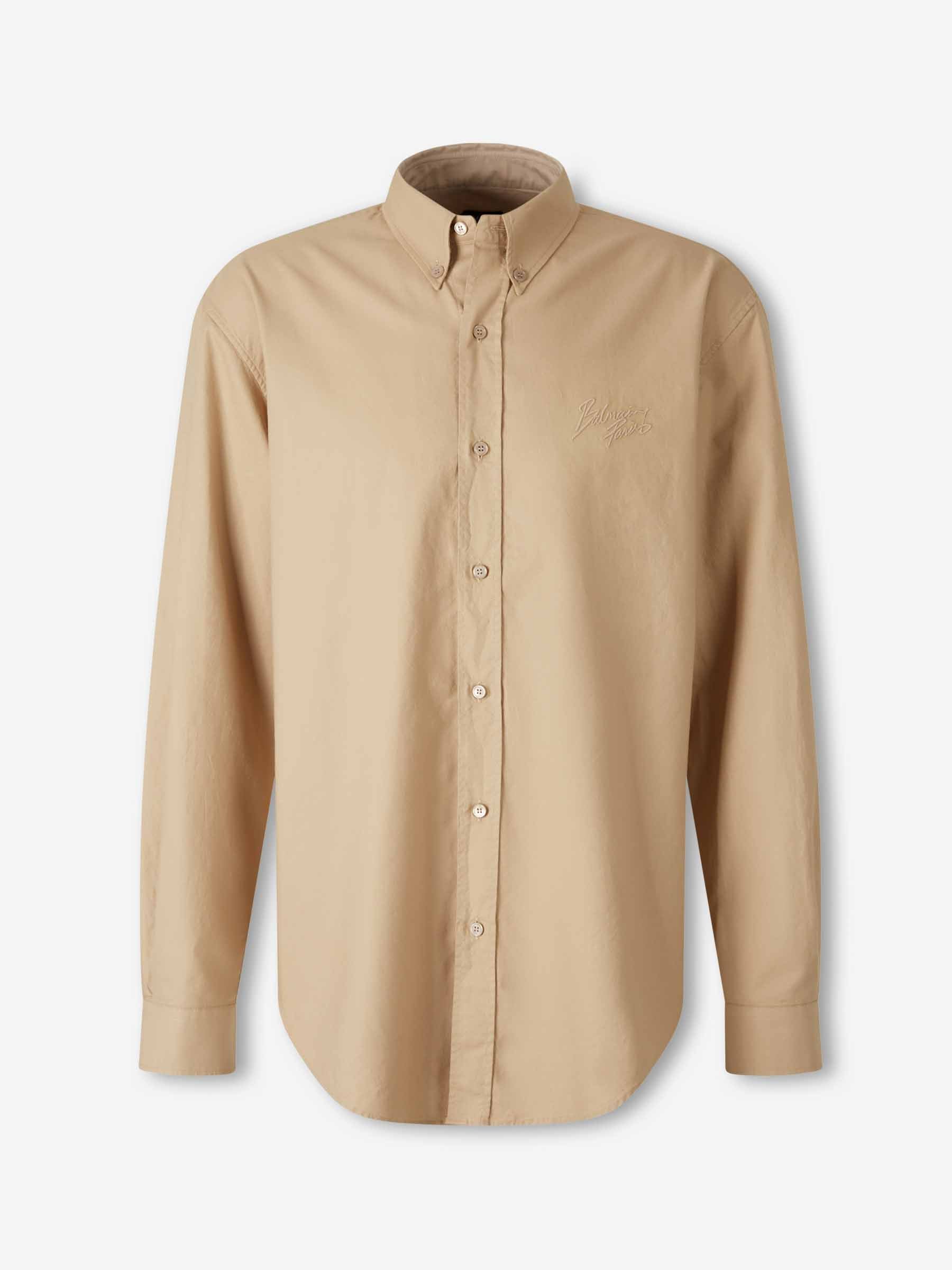 Balmain Hombre Barcelona Camisa Recta Algodón color Camel sku 531-006625 01 - Foto 1