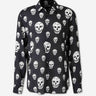 McQueen Hombre Barcelona Camisa Skull Print color Blanco Y Negro sku 531-006631 01 - Foto 1