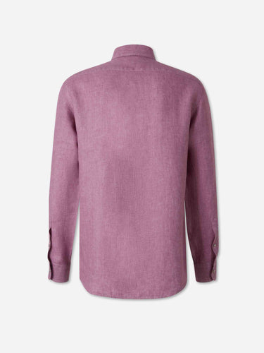 Zegna Hombre Barcelona Camisa Lisa Lino color Rosa Envejecido sku 531-006634 01 - Foto 2