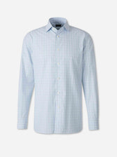 Zegna Hombre Barcelona Camisa Motivo Cuadros color Azul Celeste sku 531-006635 01 - Foto 1