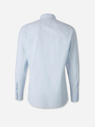 Zegna Hombre Barcelona Camisa Motivo Cuadros color Azul Celeste sku 531-006635 01 - Foto 2