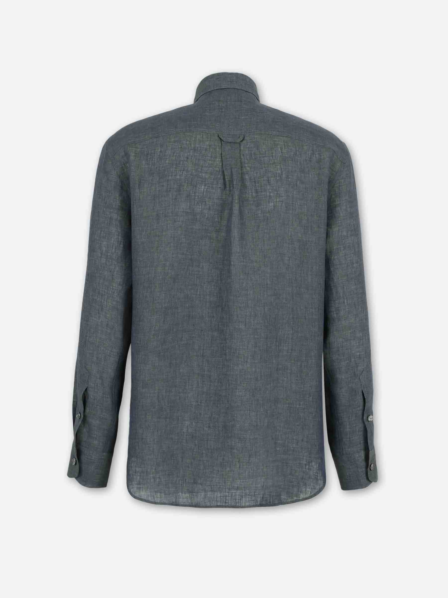 Brioni Hombre Barcelona Camisa Casual Lino color Verde Oscuro sku 531-006643 01 - Foto 2