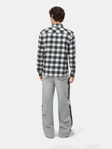 Amiri Hombre Barcelona Camisa Oversized Cuadros color Blanco Y Negro sku 531-006644 01 - Foto 3