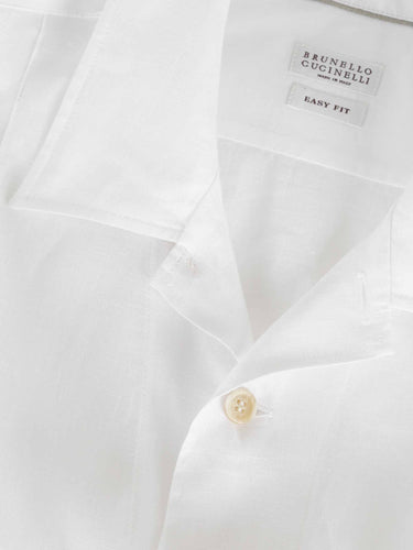 Brunello Cucinelli Hombre Barcelona Camisa Casual Lino color Blanco sku 531-006649 01 - Foto 3