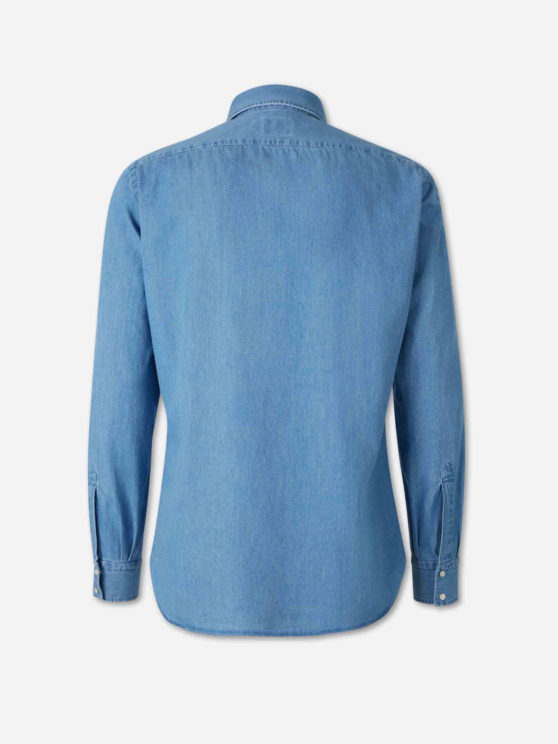 Luigi Borrelli Hombre Barcelona Camisa Denim Algodón color Azul Denim sku 531-006652 01 - Foto 2