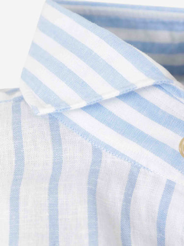 Luigi Borrelli Hombre Barcelona Camisa Listada color Azul sku 531-006653 01 - Foto 4