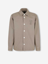 Ami Paris Hombre Barcelona Sobrecamisa Logo color Marrón sku 531-006669 01 - Foto 1