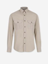 Canali Hombre Barcelona Camisa Casual Algodón color Camel sku 531-006672 01 - Foto 1