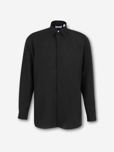Lardini Hombre Barcelona Camisa Lisa Tencel color Negro sku 531-006676 02 - Foto 1