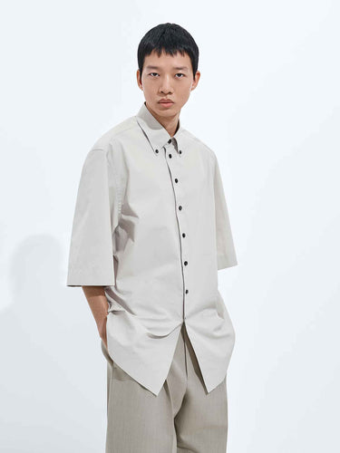 Bottega Veneta Hombre Barcelona Camisa Lisa color Gris Claro sku 531-006686 01 - Foto 1