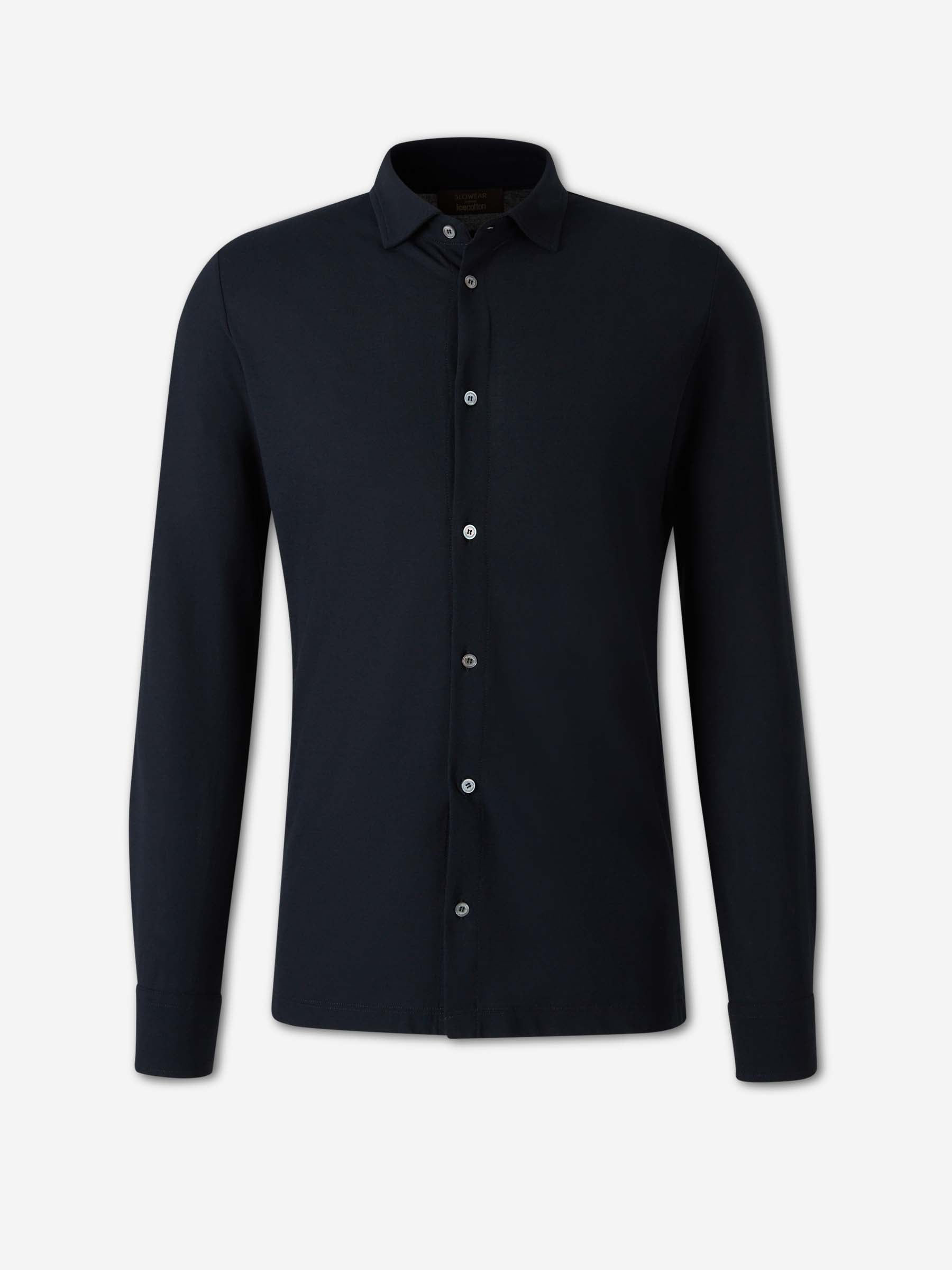 Zanone Hombre Barcelona Camisa Manga Larga color Azul Marino sku 531-006687 02 - Foto 1