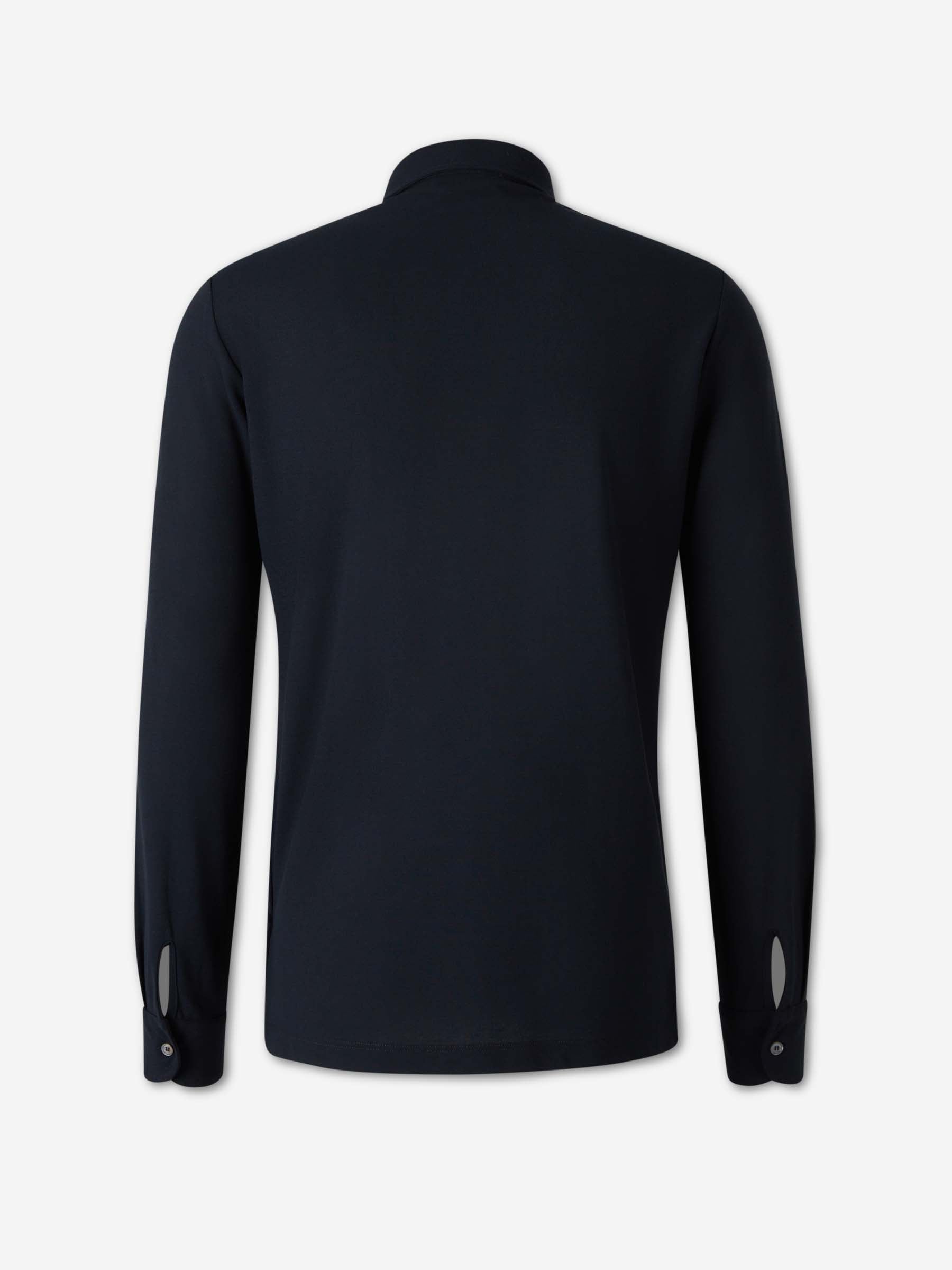 Zanone Hombre Barcelona Camisa Manga Larga color Azul Marino sku 531-006687 02 - Foto 2