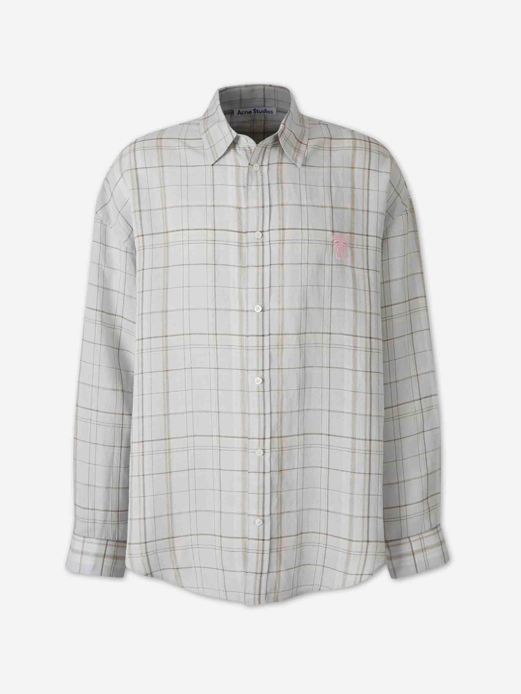 Acne Studios Hombre Barcelona Camisa Motivo Cuadros color Gris Claro sku 531-006688 01 - Foto 1