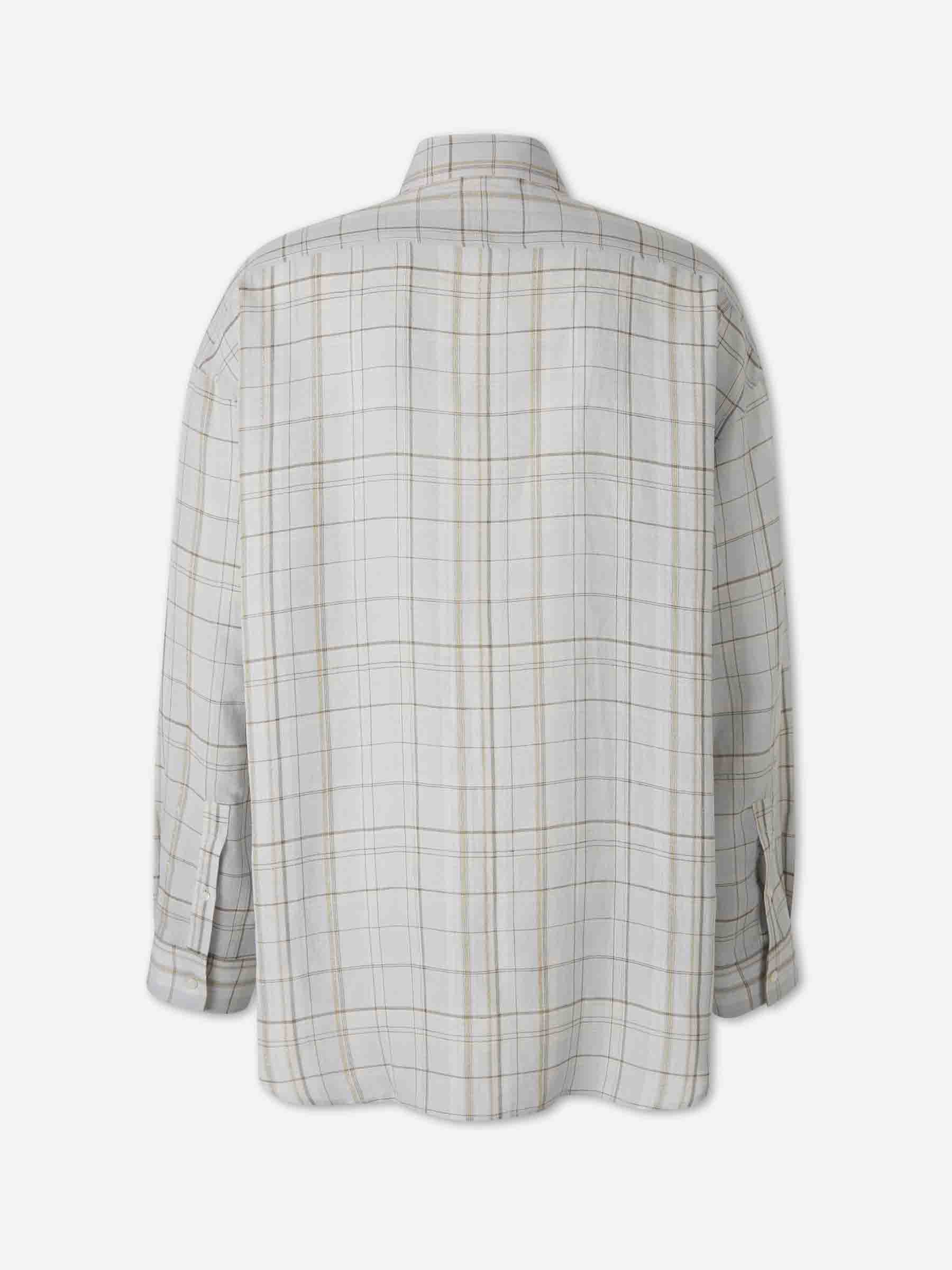 Acne Studios Hombre Barcelona Camisa Motivo Cuadros color Gris Claro sku 531-006688 01 - Foto 2