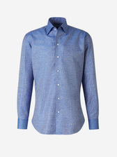 Fray Hombre Barcelona Camisa Fil a Fil Lino color Azul Celeste sku 531-006691 02 - Foto 1