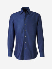 Fray Hombre Barcelona Camisa Fil a Fil Lino color Azul Marino sku 531-006691 03 - Foto 1