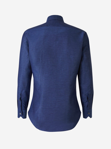 Fray Hombre Barcelona Camisa Fil a Fil Lino color Azul Marino sku 531-006691 03 - Foto 2