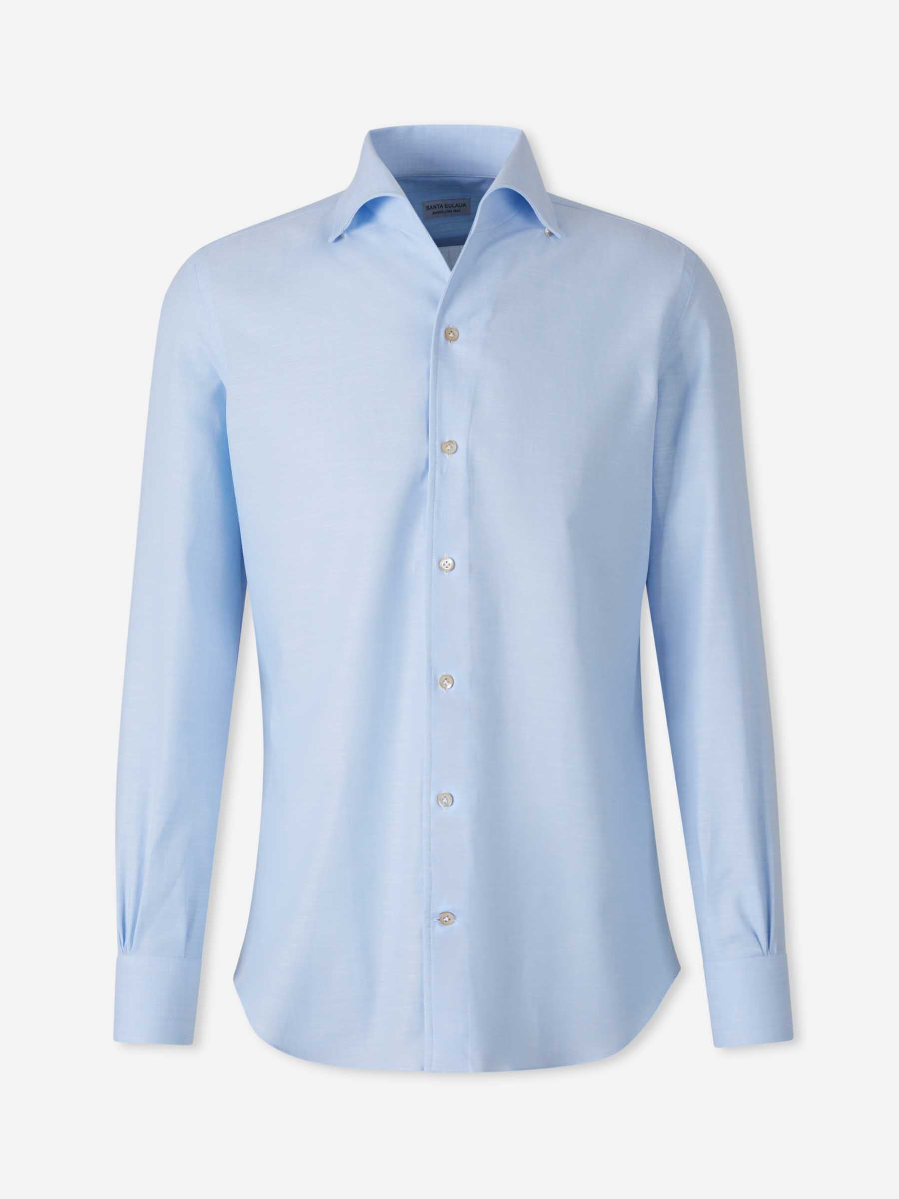 Santa Eulalia Hombre Barcelona Camisa Lisa color Azul Celeste sku 531-006693 03 - Foto 1