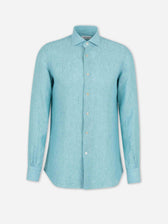 Santa Eulalia Hombre Barcelona Camisa Recta Lino color Azul Turquesa sku 531-006695 02 - Foto 1
