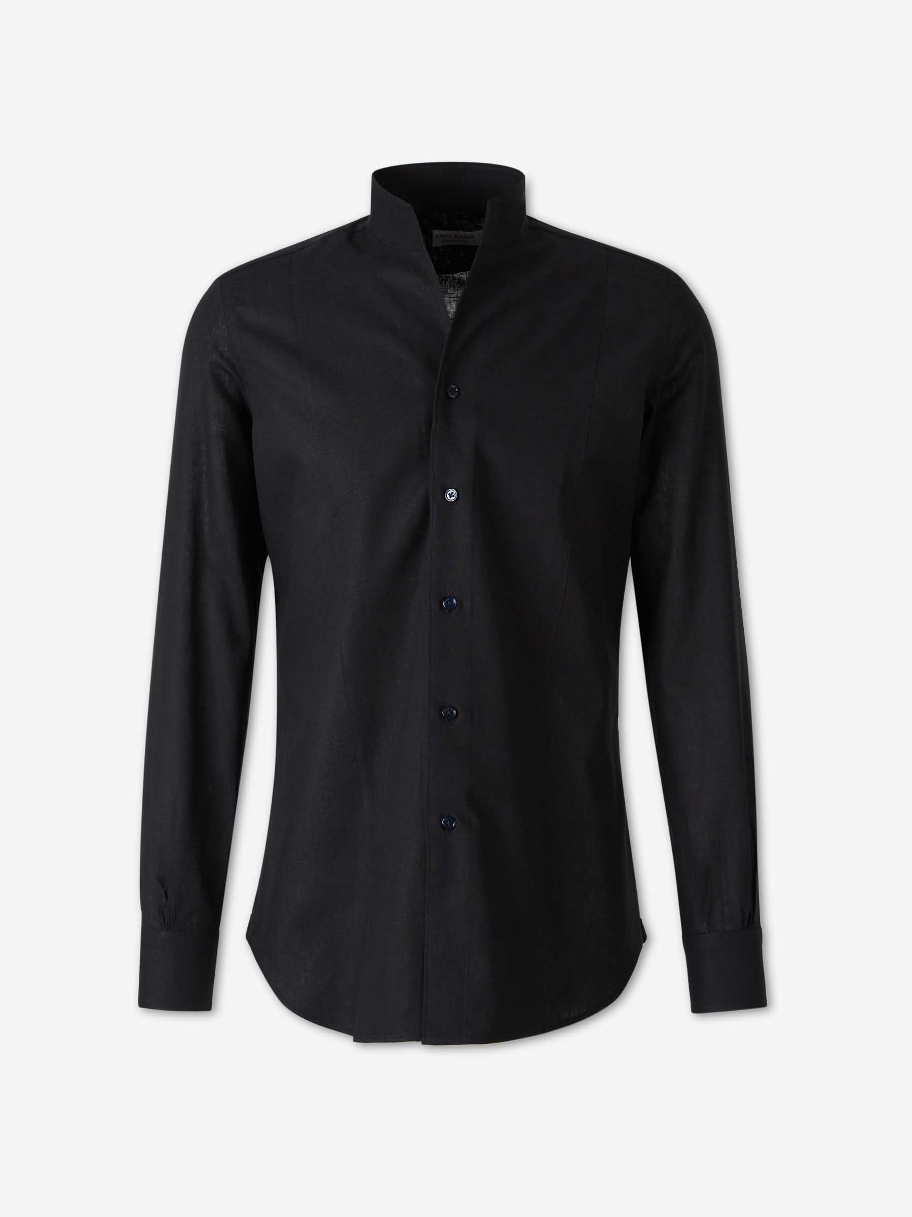 Santa Eulalia Hombre Barcelona Camisa Cuello Mao color Negro sku 531-006696 03 - Foto 1